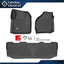 3D TPE Floor Mats Liners Fits 99-07 Ford F-250 F-350 F-450 Super Duty Crew Cab 