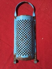 Emaille Reibe blau vintage alt antik shabby chic d&auml;nisch hygge