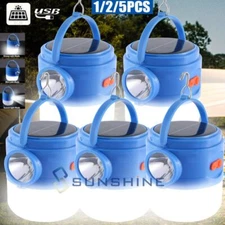 Solar Rechargeable Flashlight Power Camping Tent Light LED Torch Lantern Lamp US