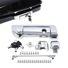 Chrome Trunk Latches Key Hinges Fit For Harley Touring 2014-2025