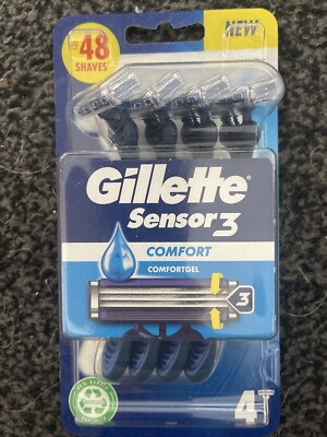 Gillette Sensor 3 Comfort - 4er Pack Einwegrasierer Herren Rasur Rasur
