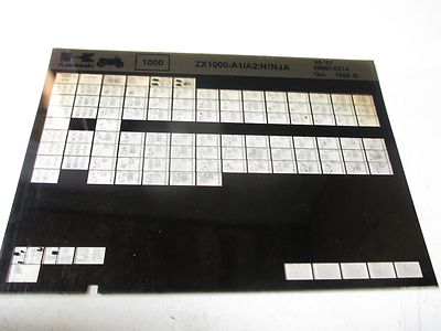 Kawasaki ZX1000 - A1/A2: NINJA Parts List Micro Fiche | eBay