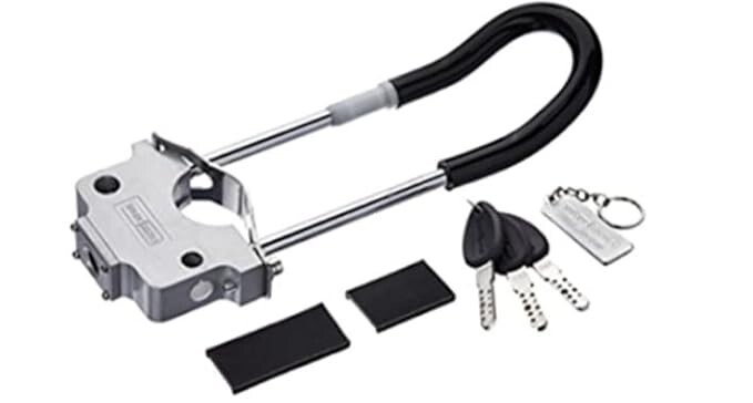 Heavy Iron Painted Aluminium Universal Bike Front Wheel Lock Keys