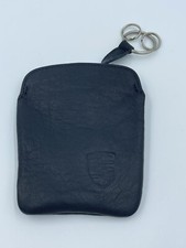 Porsche Original Vintage Porsche Key Chain Keyfob Pouch Case Leather Black Ar