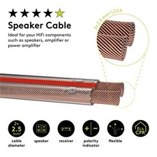 0,62 /m Boxenkabel 2,5mm² 50m Lautsprecherka...