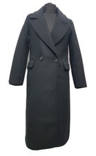 Forever New Charlotte Double Breasted Coat Black Womens Size Uk 6 Ref Wb5
