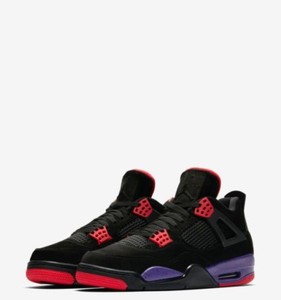 black purple red jordan 4