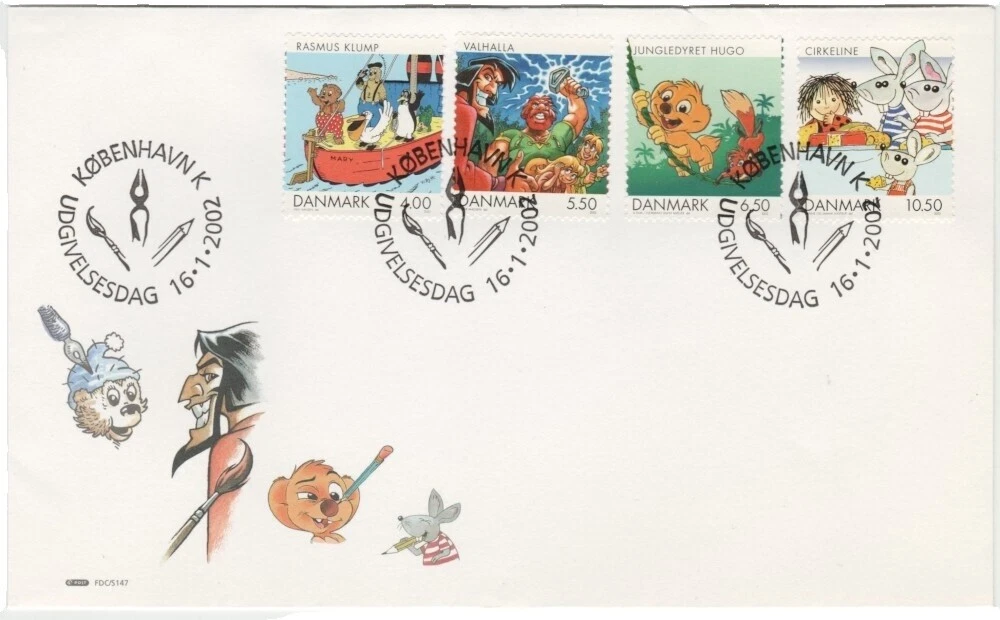 Comics primer día de emisión en todo el mundo con primera estampilla de una emisión