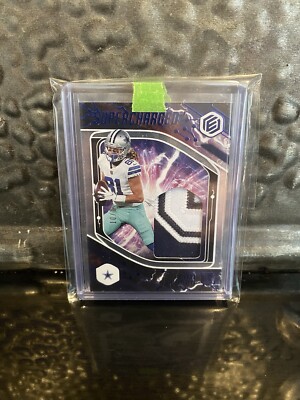 2021 Panini Elements Simi Fehoko Rookie Supercharged Cobalt Patch 10/27 Cowboys
