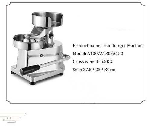 Hamburger Patty Maker Manuelle Edelstahl Hamburger Umformmaschine - Bild 3 von 9