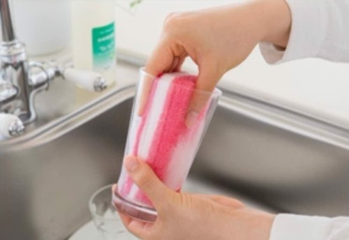 Duskin Sponge for Kitchen Antibacterial Type 3 Colors Pieces Oil Stain Resistant - Picture 4 of 10