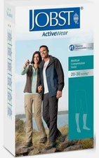 JOBST Activewear 20-30 mmHg Knee High Compression Socks X-Large Cool Black - NEW