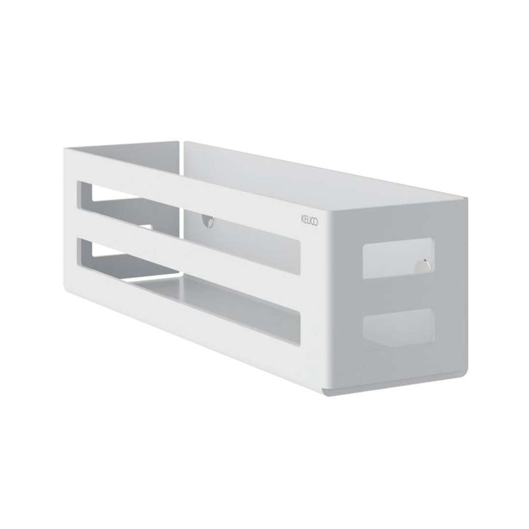 Panier de douche 32 cm aluminium blanc fini la rouille avec ce modèle amovible
