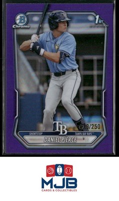 2026 Bowman Daniel Pierce Chrome Prospects Purple Refractor #/250 #BCP-77
