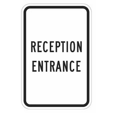 LYLE T1-1929-HI_12x18 Entrance Sign, 18 in H, 12 in W, Aluminum, Vertical
