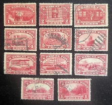 SCOTT #Q1 TO Q12, PARCEL POST 1c TO $1 (NO Q7-15c) USED W/ FAULTS