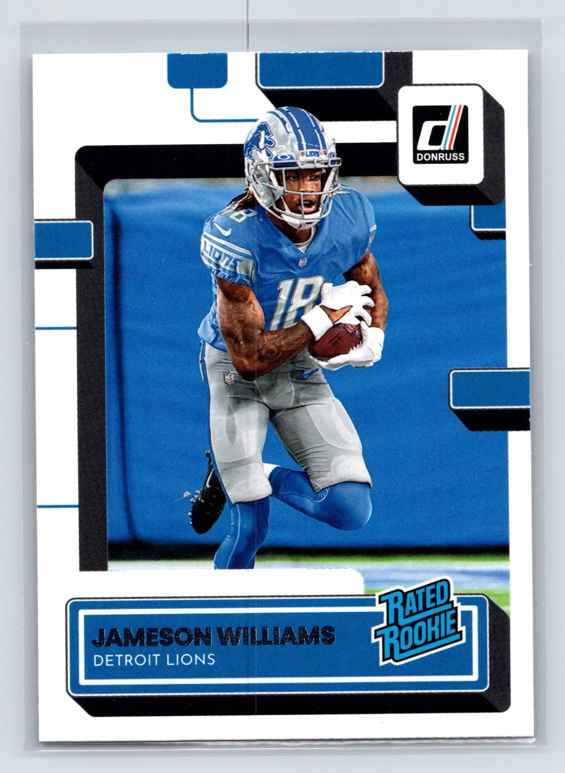 Jameson Williams Rookie 2022 Donruss #308 Detroit Lions RC 1-8