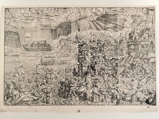 Melchior Lorck Woodblock Print The Flood Circa 1550 Renaissance Graphic Original