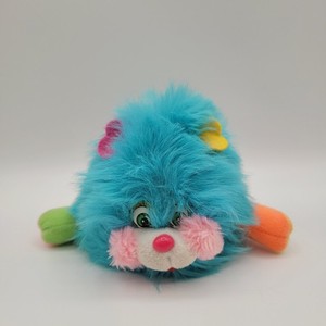 Peluche Popples Mattel – Bleu – Années 80 – Vintage – Doudou