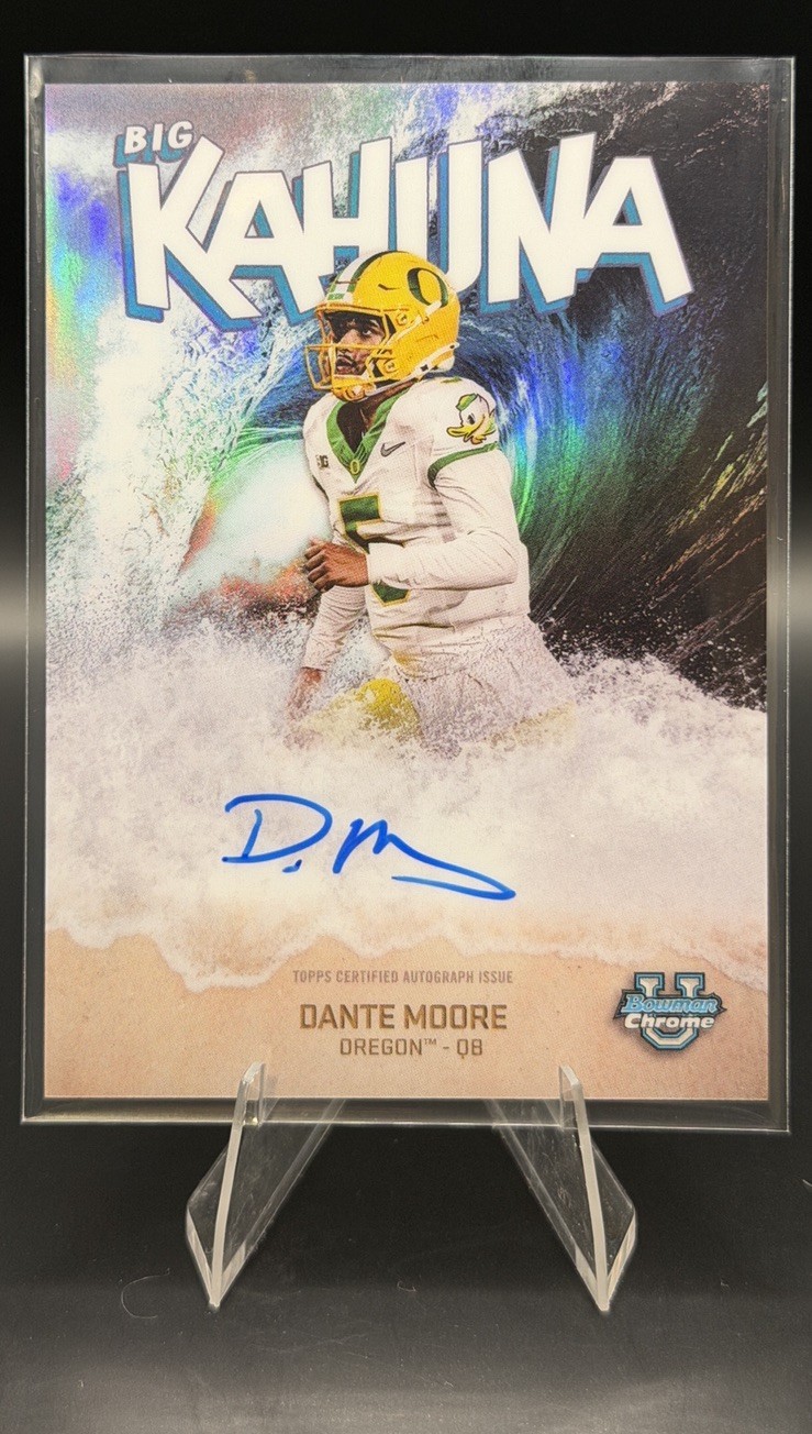 2025 Bowman Chrome U Big Kahuna Dante Moore Auto BK-DM SSP CASE HIT OREGON