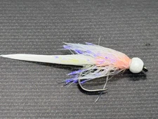 4 ea. Translucent Frye size #6 in Peach / White. Excellent small streamer.