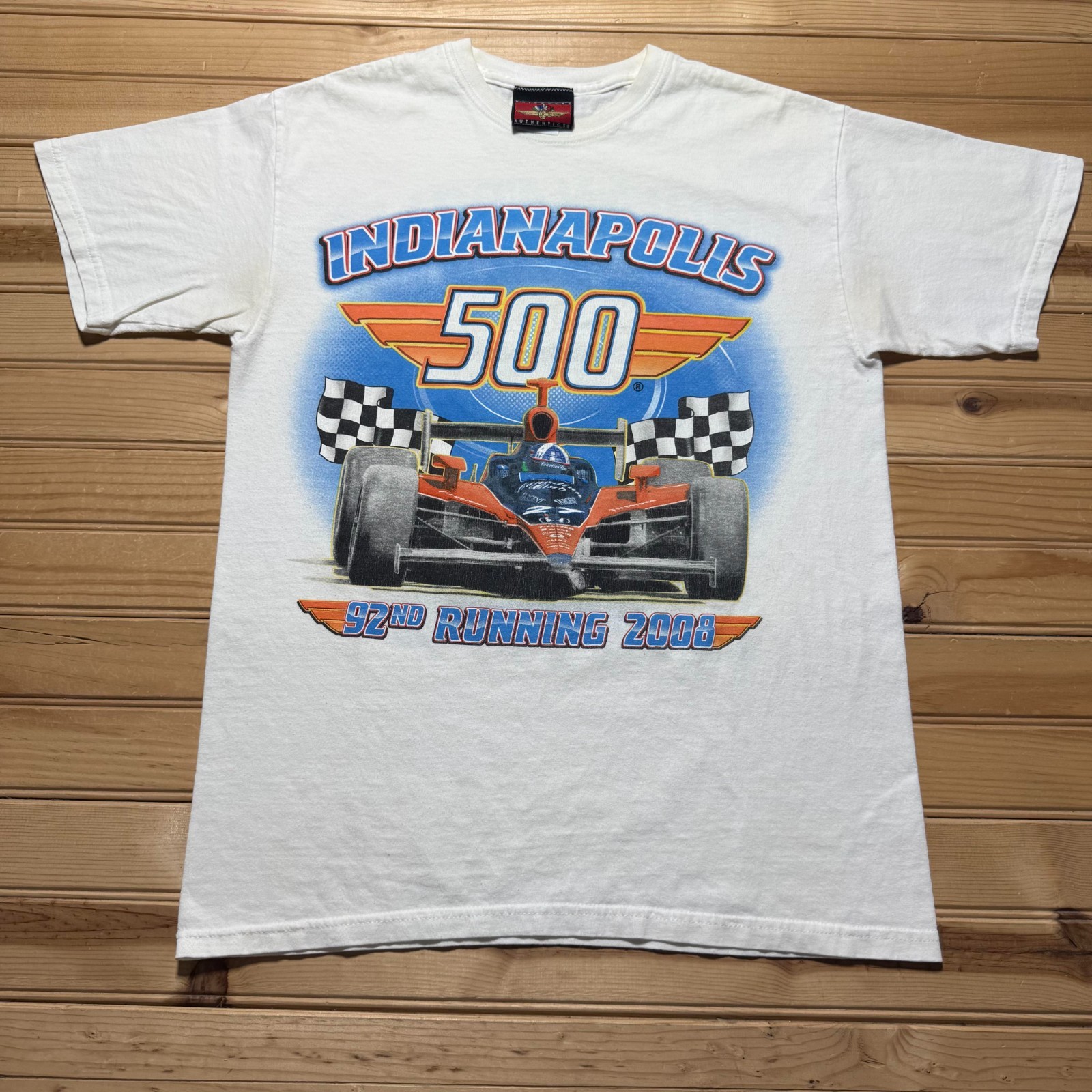 Y2K Indianapolis 500 92nd Running 2008 Past Winners Racing T-Shirt Men's Medium