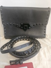 Authentic Valentino Garavani Rockstud Flap Bag - Nero/Black with Dustbag