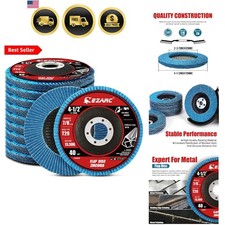 Flap Discs 40 Grit, 4 1/2 x 7/8-Inch Flap Sanding Disc, Type 29 Zirconia Grin...