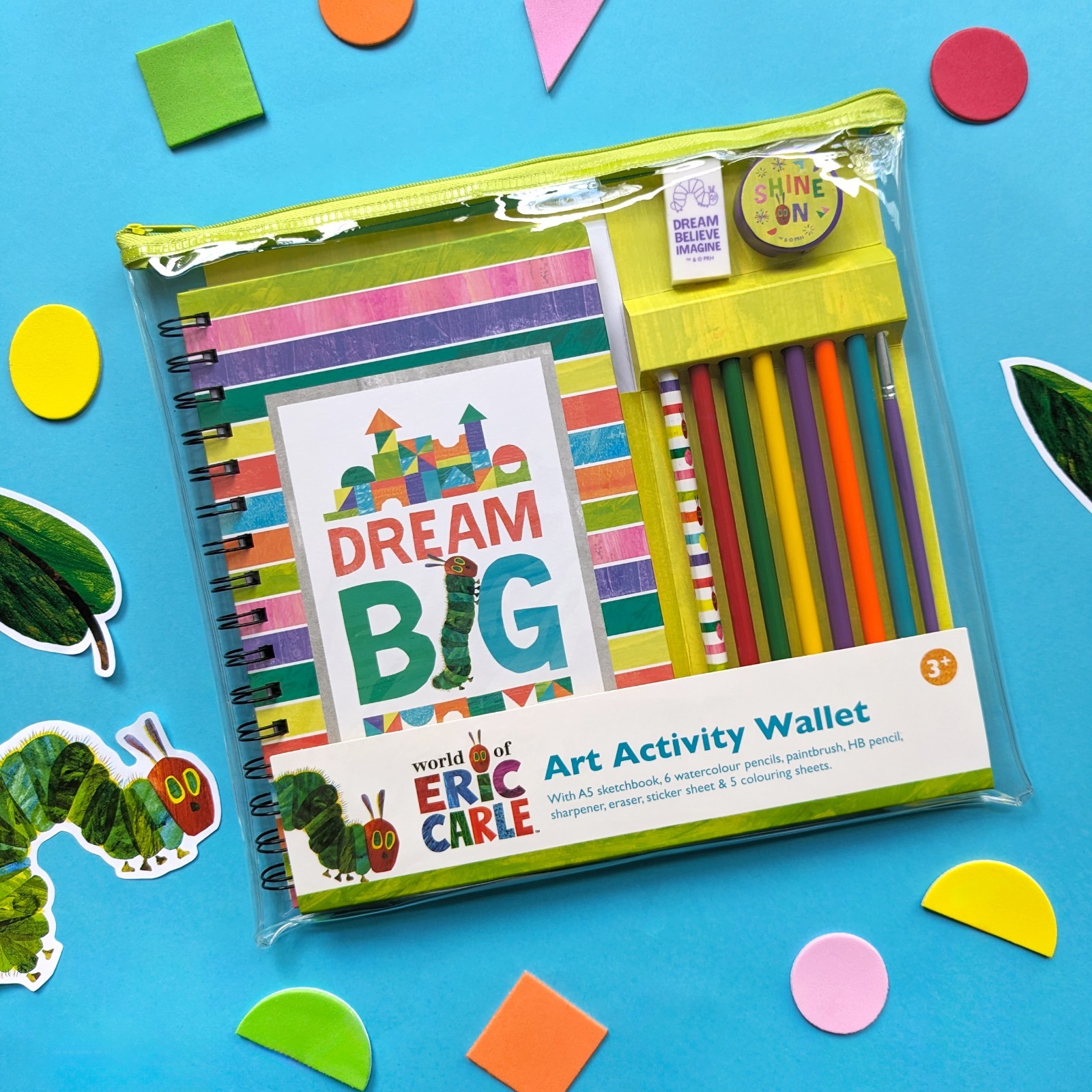 Very Hungry Caterpillar Children's Art Activity Wallet Sketchbook with Pencils