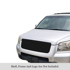 For Honda Pilot 06-08 APG 1-Pc Black 8x6 mm Horizontal Billet Main Grille