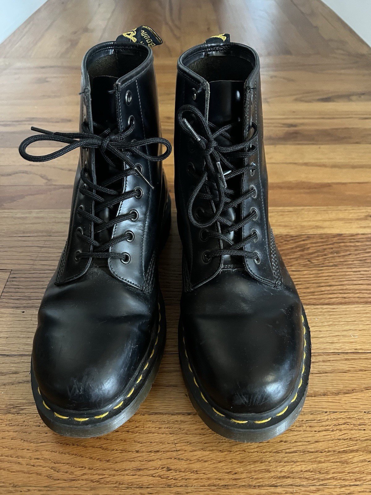 Doctor Martens Combat Boots Black Smooth Leather Doc Martens Size US 10 Women’s