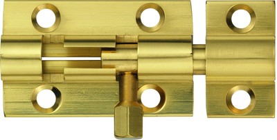 ABUS SR40 M Türriegel – Messing 40 Mm, Mit Runder Spitze, Inkl. Schrauben, Für Türen & Fenster
