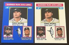 2) 2025 TOPPS HERITAGE TARIK SKUBAL BLUE BORDER BASE #202 AL ERA LEADERS