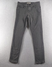 Levi's 311 Women's Jeans Size 28 Black Shaping Skinny Straight Stretch 29" Denim