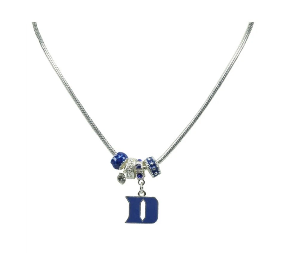 Duke blue Devils University 5 Charm 18 Inch Necklace with free bracelet - Image 2 of 3