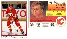 4 count lot 1990-91 O-Pee-Chee Premier Robert Reichel Rookie Cards #95
