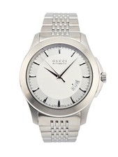Gucci Timeless Men's Silver Dial Stainless Steel Watch - YA126209 ($1295 MSRP)