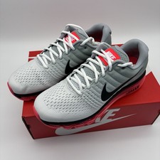 Nike Air Max 2017 White Black Wolf Grey Bright Crimson 849559-106 Men's Size 8