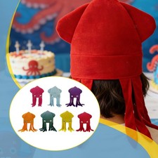 Octopus Shaped Hat Dress up Costume Accessory Animal Cap for Club Bar Stage Show