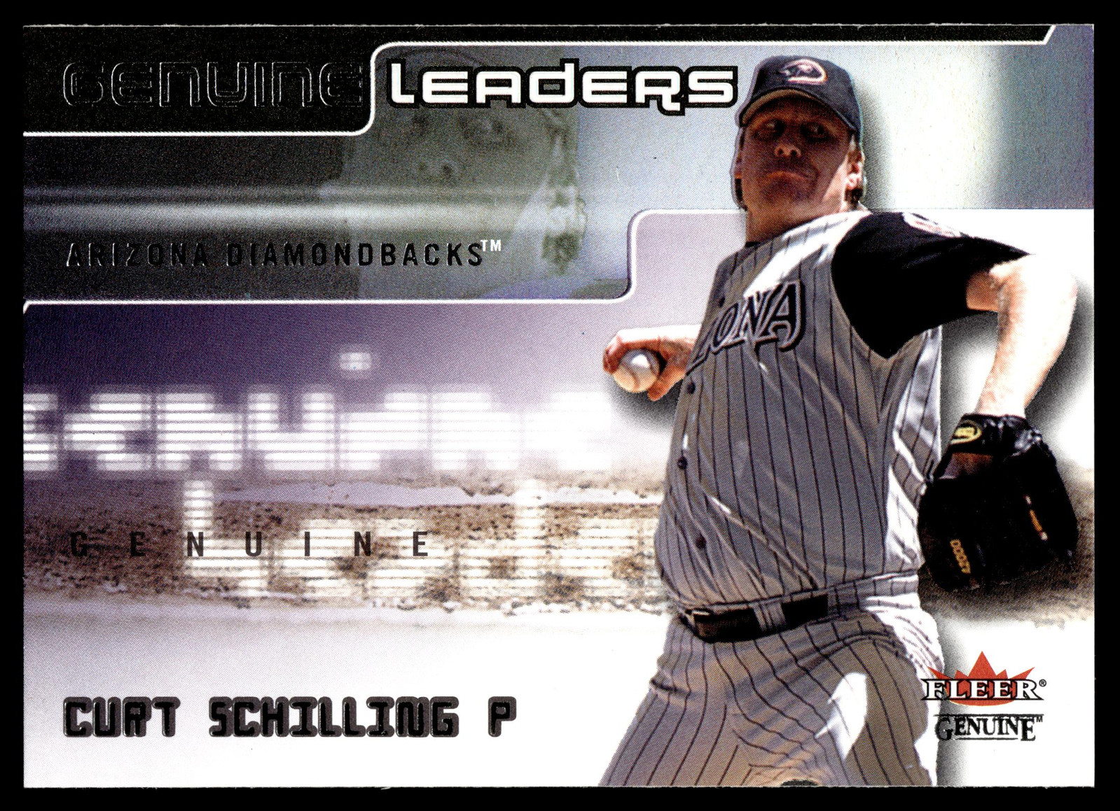 2002 Fleer Genuine #GL8 Curt Schilling Genuine Leaders NM