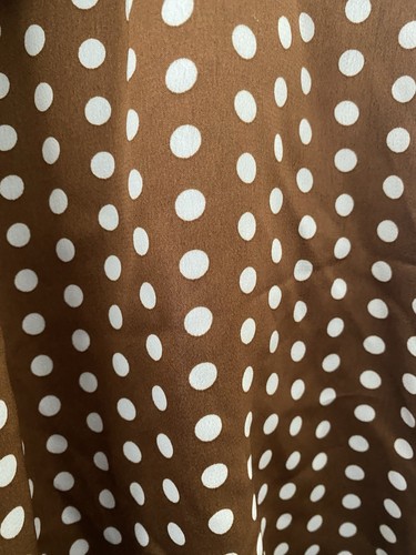 ELLIATT Brontë Brown Polka Dot Satin Tie Blouse Top Tailored Pants Set Size L - Picture 13 of 15