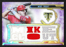 ⚾ MIKE TROUT - 2020 Topps Triple Threads #TTR-MT AMETHYST 9 Jersey Patch /27