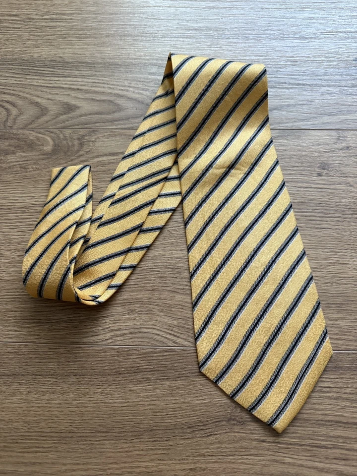 Cravatta in seta Lands’End silk Regimental regular tie Vintage Nos never used - Imagen 3 de 4