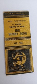 Rose Arbor Inn Mattapoisett Mass Bobtail Matchcover lotto 904 senza tariffa
