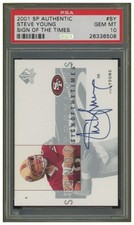 2001 Upper Deck SP Authentic Steve Young Sign of the Times #SY PSA 10 San Fra...