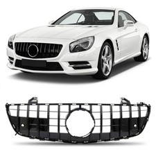 GT glänzend schwarzer Frontgrill passend für Mercedes SL R231 2012-2015 GT glänzend schwarzer Frontgrill passend für Mercedes SL R231 2012-2015