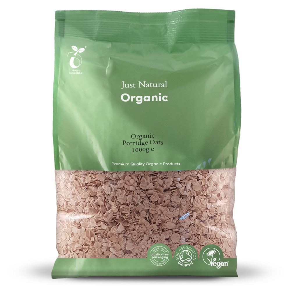 Just Natural Organic Organic Porridge Oats 1000g - 2 Pack