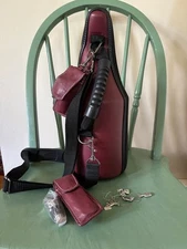Caddy O Wine Burgundy Bottle Carrier Cooler Insulated Hand~Shoulder Strap CHARM