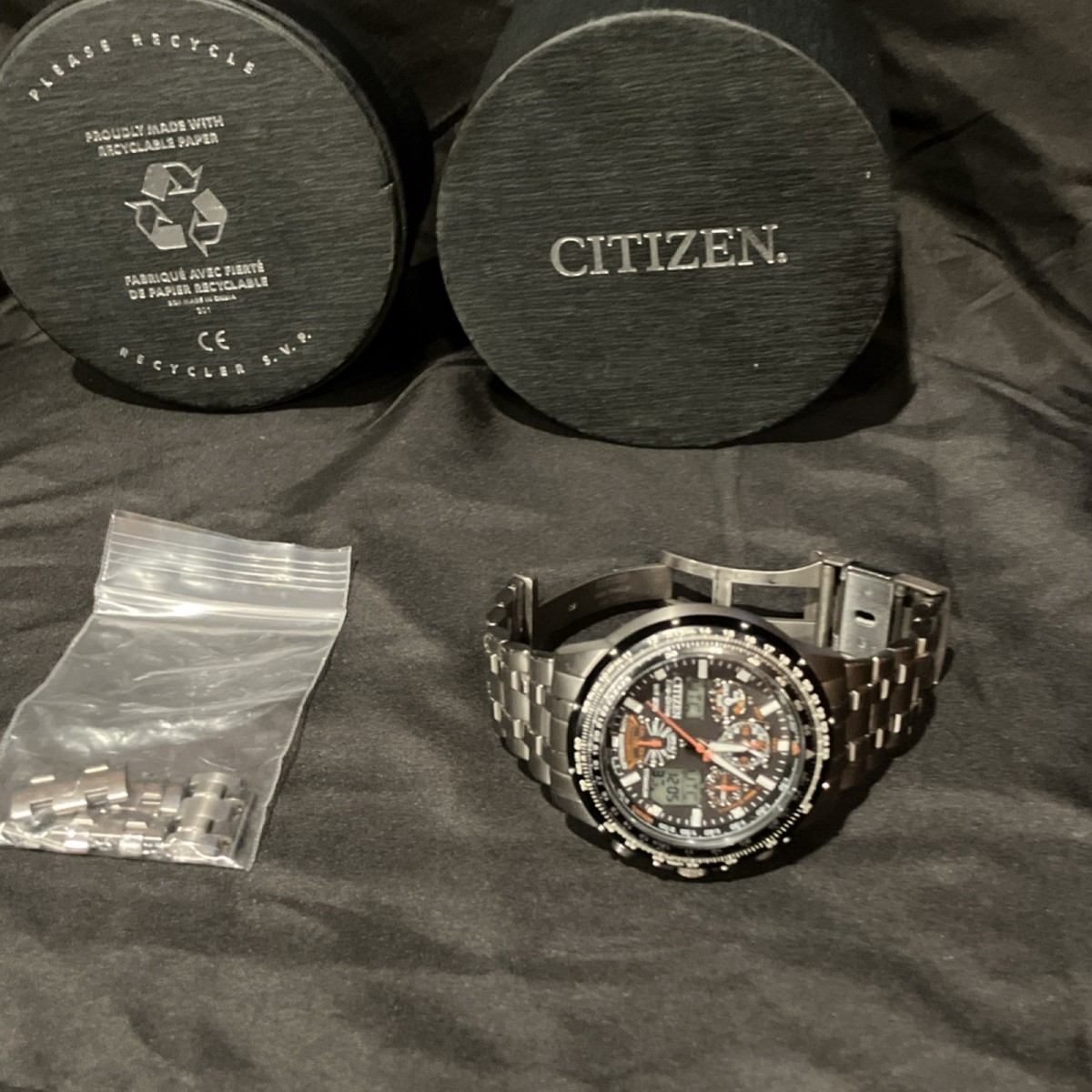 Citizen Eco-Drive WR 200 Radio Controlled Titanium Chronograph