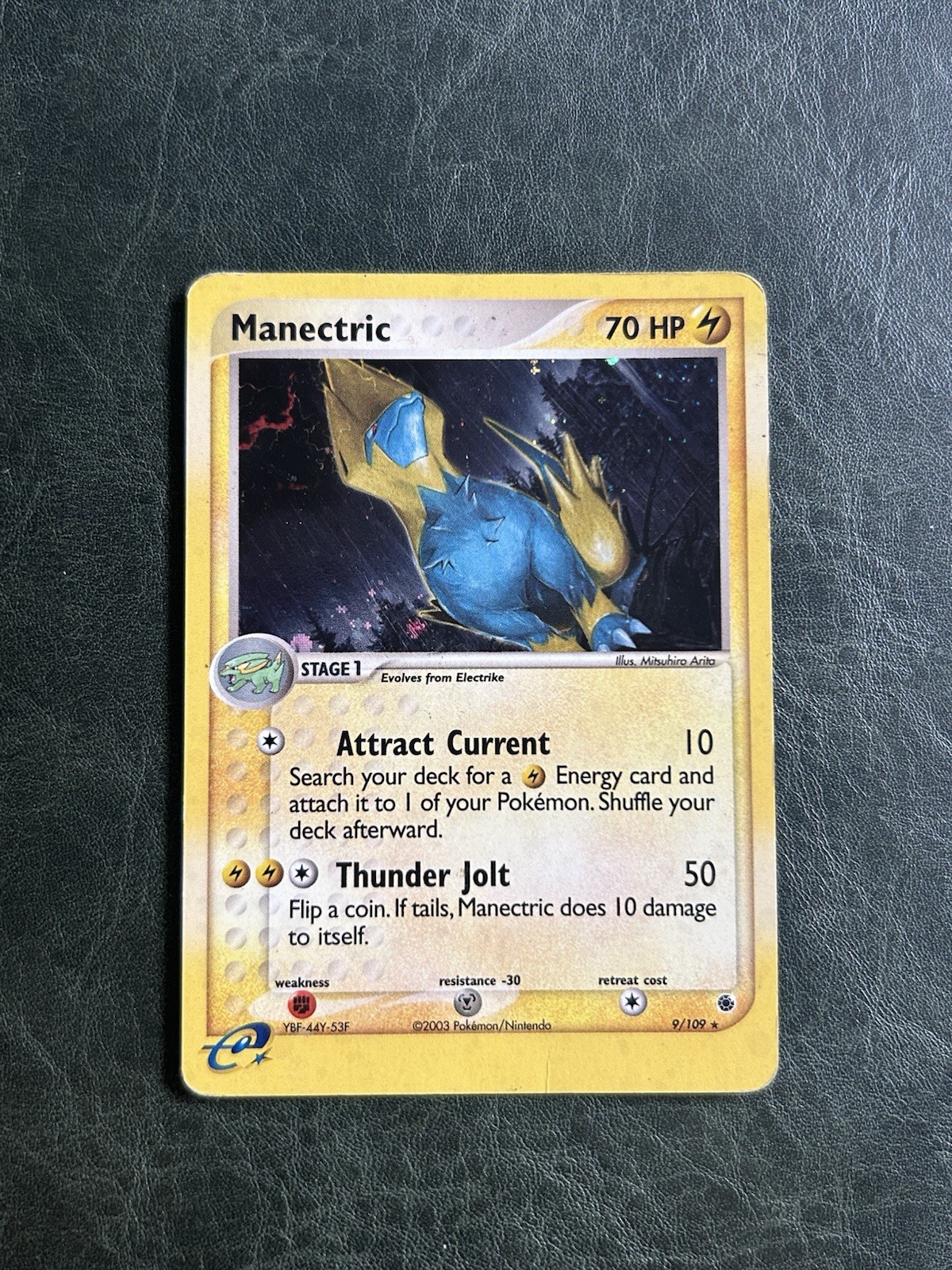 Pokémon Manectric 9/109 EX Ruby & Sapphire 70 HP Holo Rare Stage 1 Holo Card